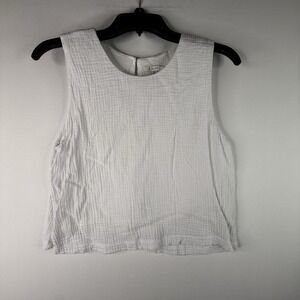 Z Supply Womens Medium Cotton White Crop Top
